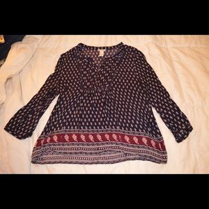 Forever 21, tunic knit top with knitted accent